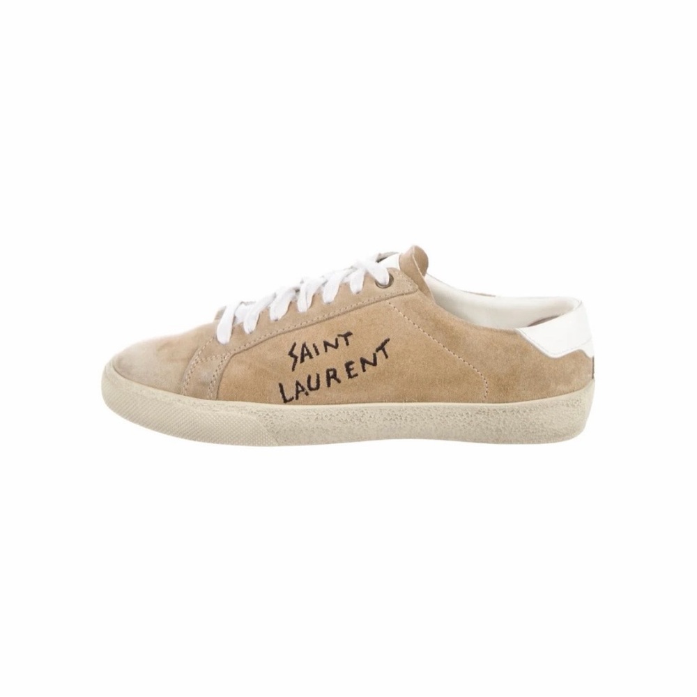 Saint Laurent Beige Low-Top Sneakers